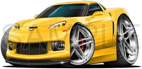 Corvette ZR1 2009 Yellow 36 inch Wall Skin