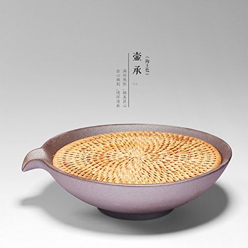 CCWY Rough van Gulik created bubble tea coasters handmade classical Kung Fu Kiln ceramics pottery tea pot tray,4 terracotta color