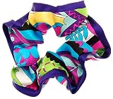 L. Erickson USA Printed Edged Scrunchie - South Beach Silk Print