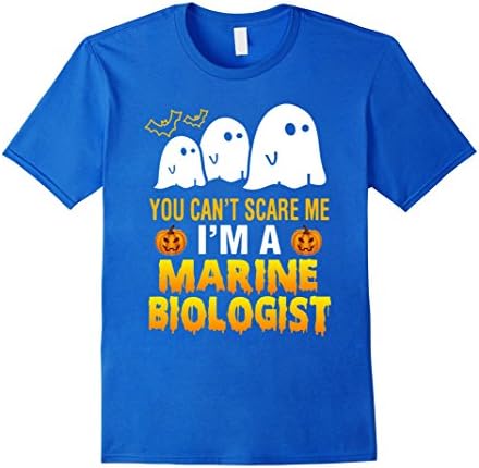 Men's Halloween You Cant Scare Me Im A Marine Biologist Tshirts XL Royal Blue