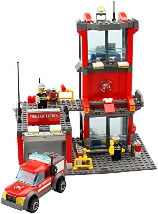 Otulet Building Block Set Toy Fire Station Fire Emergency Firefight 300pcs, Blocks Toys for Kids, Building Block Construction, Children Birthday Gift