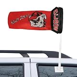 NCAA Georgia Bulldogs Red & Black Car Windsock