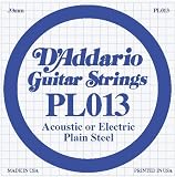 D'Addario Single Plain Steel 013