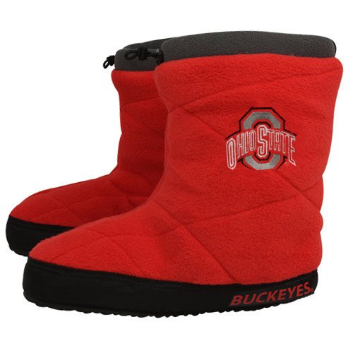 Ohio State Buckeyes Ladies Scarlet Fleece Slipper Booties (X-Small)