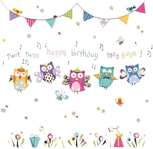 Owl Birthday Card - Twit Twoo Happy Birthday Tooo Yooo!