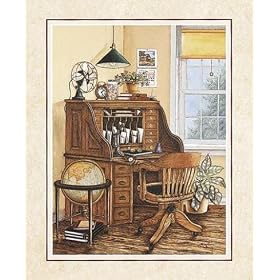 His Office by Kay Lamb Shannon. Size 14.87 inches width by 17.78 inches height. High Quality Art Poster Print