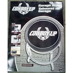 Cowboy Up Bar Stool or Garage stool