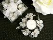 Set of 24 Beautiful Frosted White Glass Flower Candle Holders
