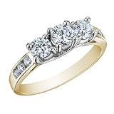Certified Diamond Ring 1.0 Carat (ctw) in 14K Yellow Gold - IGI CERTIFIED