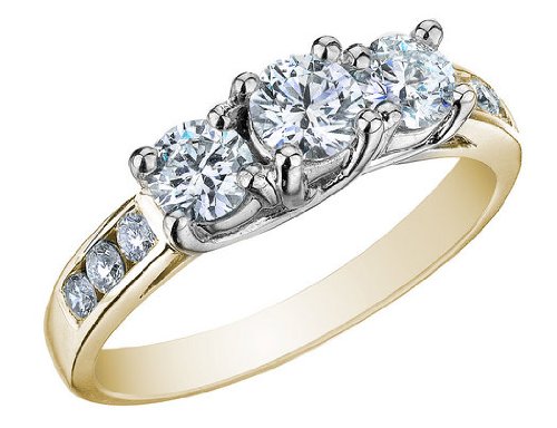 Certified Diamond Ring 1.0 Carat  ctw  in 14K Yellow Gold – IGI CERTIFIED