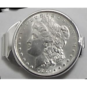 1885 Sterling Silver Morgan Dollar Coin Money Clip