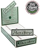 1 Pure Hemp 1 1/4 Tree Free Eco 100% Hemp Natural Gum Cigarette Rolling Papers Packs (50 Leaves/pack) + Beamer Smoke Sticker. For Legal Smoking Herbs, Rolling Tobacco, Cones, Herbal Mixes, Rollers,ryo
