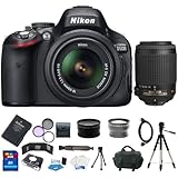Nikon D5100 16.2MP CMOS Digital SLR Camera with 18-55mm f/3.5-5.6 AF-S DX V ....