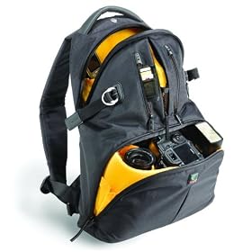 Kata KT DR-465-BR Digital Rucksack for 2 Digital SLRs with Mounted Lens, 3-4 Lenses, Flash, Accessories and Personal Gear (Black/Red)