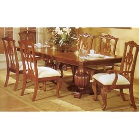 Giovani Double Pedestal Table, Side Arm Chair by Cross