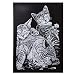 Imported Foil Engraving Art Boards Scraper Picture Board Kids DIY Crafts Silver Cats RS.335.00