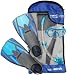 Aqua Lung Uni Maske & Schnorchel & Flosse Set- Flexar Travel Midi, aqua/blue, XS/S, 109890