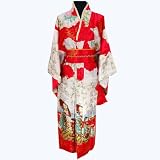 Style Geisha Luxury Dress Kimono Robe Red One Size