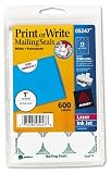Avery 05247 Perforated Mailing Seals, White, 600/Pack, Carton of 18 packs