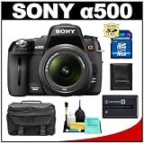 Sony Alpha A500 Digital SLR Camera Body & DT 18-55mm SAM Lens (Black) with 16GB Card + Sony Battery + Case + Accessory Kit