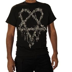 WEA Mens Him 'Heartagram Cross' T Shirt