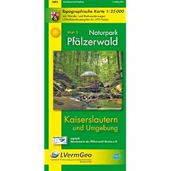 Naturpark Pf�lzerwald Blatt 3 Kaiserslautern und Umgebung: Topographische Karte 1:25 000 mit Wander- und Radwanderwegen. UTM-Koordinatengitter f�r GPS-Nutzer