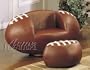 2pc Kid's Football Swivel Chair and Ottoman Set