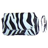 White Zebra Carrying Case Pouch for Motorola Flipside/ Bravo/ Defy/ i9 Stat ....