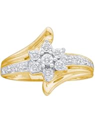 0.10CT DIAMOND CLUSTER RING