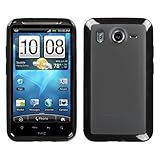 Hybrid TPU Skin Cover for HTC Inspire 4G, Black & Smoke