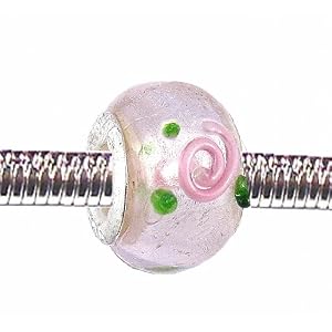 Buy Pandora Style Charm Bead (Z38) Murano Lampwork Glass (14mm x 10mm) (fits Troll too) by SERENITY CRYSTALS