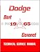 1965 Dodge Coronet & Dart Repair Shop Manual Reprint 65