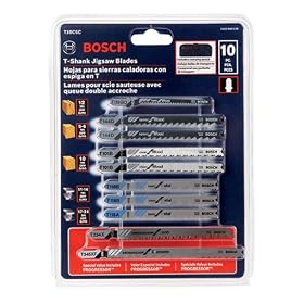 BOSCH T10CHC 10 Piece Bosch Shank Jigsaw Blade Set With Pouch