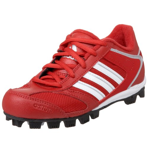 adidas Little Kid/Big Kid Triple Star 7 Cleat,Red/White/Silver,10 M US Toddler