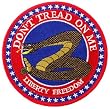 Don't Tread On Me Embroidered Patch Iron-On Patriotic Snake Emblem