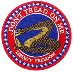 Don't Tread On Me Embroidered Patch Iron-On Patriotic Snake Emblem