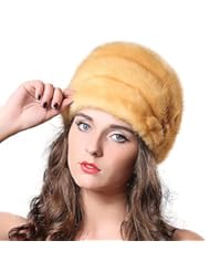 Apparel: FURTALK Whole Set of Mink Fur Hat For Women New Designer