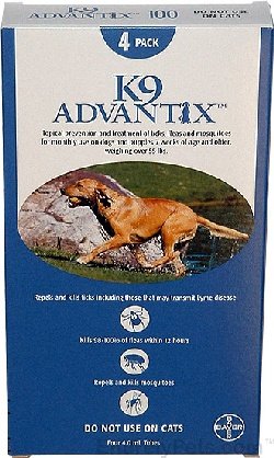 4 MONTH K 9 ADVANTIX Blue (for dogs over 55lbs.)