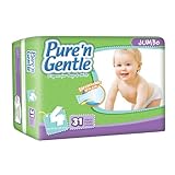 Pure 'n Gentle Ultra Diapers with Stretch Hook and Loop Closure System