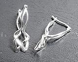 Sterling Silver Plain Earrings - Size: 25mm