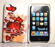 Multi Red Floating Heart Design Soft Silicone Tpu Skin Gel Cover Case for Apple Ipod Touch Itouch 4 4g + Lcd Screen Guard + Microfiber Pouch Bag