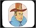 Decorated Mouse Pad with man, nobleman, bust