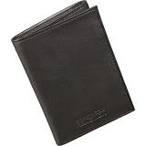 Kenneth Cole Reaction Business and Luggage Full Grain Leather Trifold Wallet In Keepsake Tray