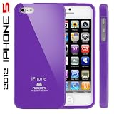 Mercury Slim Fit Flexible TPU Case for Apple iPhone 5-2012 Model Fits Verizon, AT&T, Sprint, All Carriers-Purple