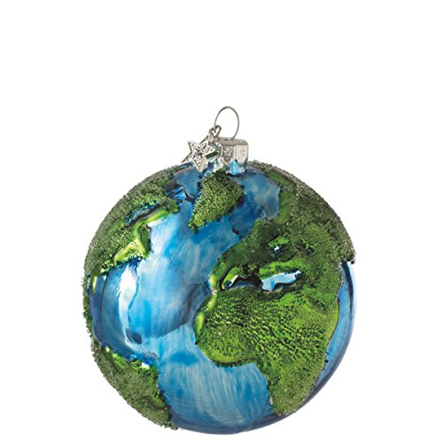 Earth Design 3″ Glass Ball Christmas Tree Ornament