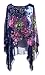 Sally Hansen Women Chiffon Caftan Poncho Blue