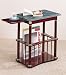 Kitchen: Small picture for Green Marble Top Magazine Table in Cherry Finish
