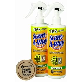 Hunter's Specialties Scent-A-Way Scent Elimination Fresh Earth Spray, Twin Pack by
