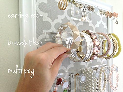 Magnetic Jewelry Holders (3 Assorted) Attachments for Maggie Board: Magnetic Jewelry Organizer Wall Mounted
