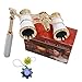 HQRP Opera Glasses w/Crystal Clear Optic (CCO) White-Pearl with Gold Trim w/Built-in Extendable Handle and Red Reading Light